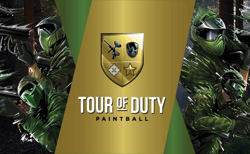 Custom designed artwork for Tour of Duty paintball